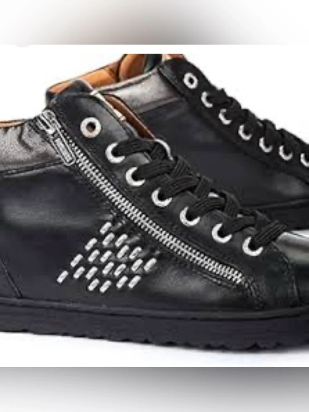 Pikolinos Lagos 901 Black Leather Zip Sneakers Size EU40/US 9-9.5 Like New! $75